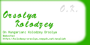 orsolya kolodzey business card